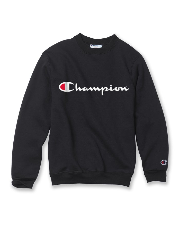 Sudadera Champion Niña - Double Dry Script Logo ( Negras ) 6314982-LT